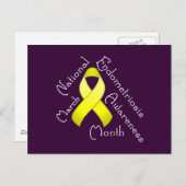 子宮内膜症認識度月ダークポストカード ポストカード (正面/裏面)