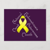 子宮内膜症認識度月ダークポストカード ポストカード (正面)