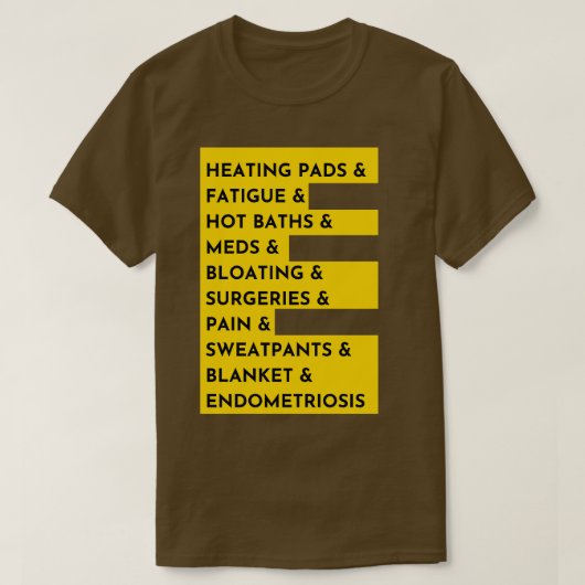 子宮内膜症認識度 Tシャツ (デザイン正面)