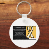 子宮内膜症 – 黄色いリボン キーホルダー (正面)