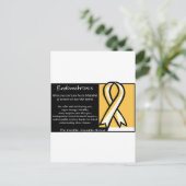 子宮内膜症 – 黄色いリボン ポストカード (スタンド正面)