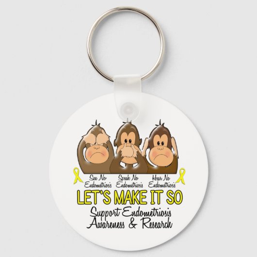 子宮内膜話症の聞こえない2 キーホルダー (正面)