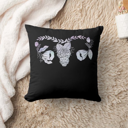 子宮手術女性子宮摘出術がフローラ化 クッション (ブランケット)