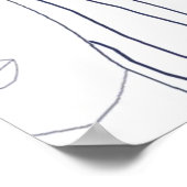 子宮抽象芸術顔芸術 ポスター (角)