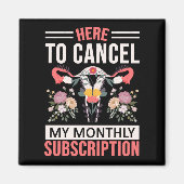 子宮摘出おもしろい子宮切除 マグネット (正面)