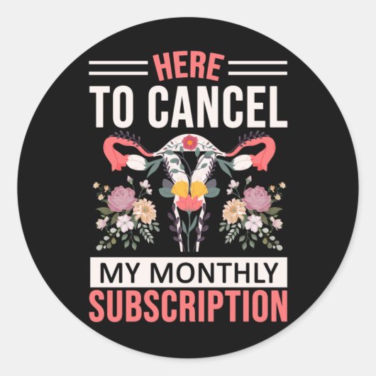 子宮摘出おもしろい子宮切除 ラウンドシール (正面)