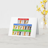 子宮摘出のかわいい猫たちからのスピーディーな回復 カード (黄色い花)