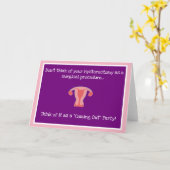 子宮摘出パーティー・ヒステリーカード カード (黄色い花)