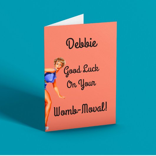 子宮摘出善運おもしろいヴィンテージ カード