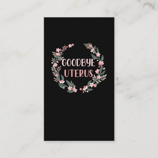 子宮摘出手術を受けた生存者 名刺 (正面)