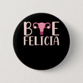 子宮摘出手術支援子宮摘出 缶バッジ (正面)