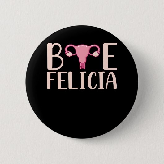 子宮摘出手術支援子宮摘出 缶バッジ (正面)