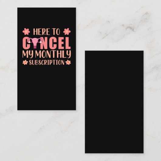 子宮摘出支援子宮摘出生存者 名刺 (正面/裏面)