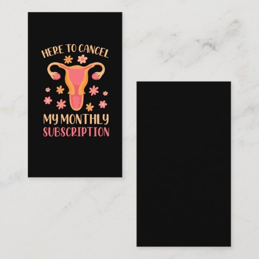 子宮摘出支援子宮摘出生存者 名刺 (正面/裏面)