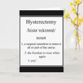 子宮摘出症カードの定義 カード (黄色い花)