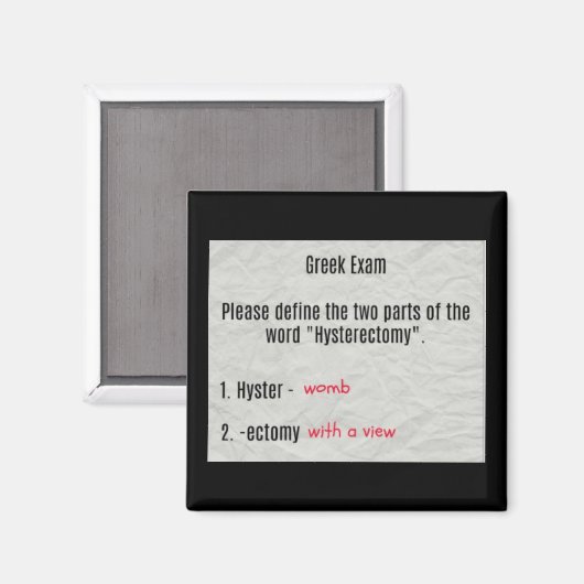 子宮摘出磁石を見た子宮 マグネット (正面/裏面)