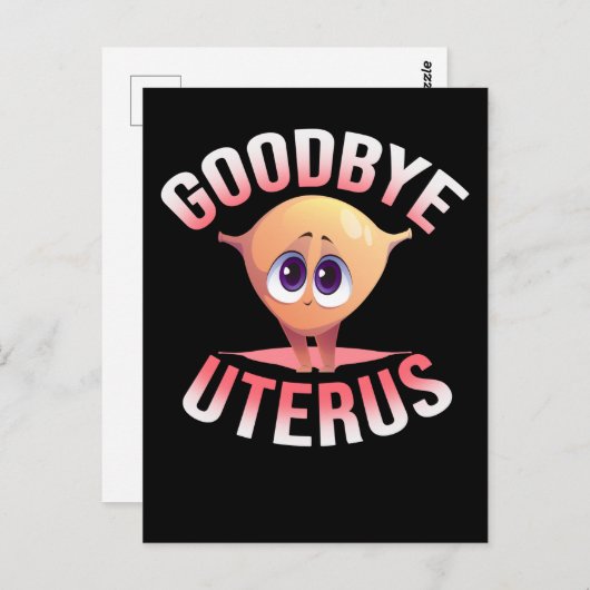 子宮摘出認識度子宮摘出花 ポストカード (正面/裏面)