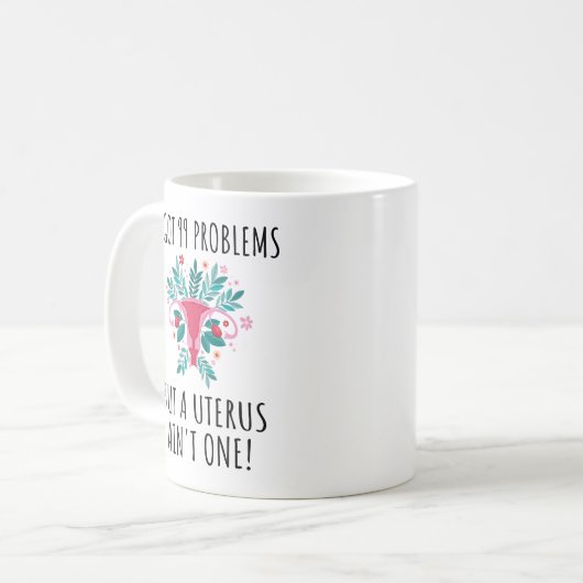 子宮摘出、99問題が子宮ではない コーヒーマグカップ (正面左)