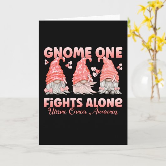 子宮癌桃格言 カード (黄色い花)