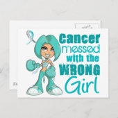 子宮頸がんが間違った少女に散らばる ポストカード (正面/裏面)