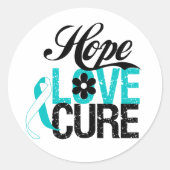 子宮頸がんの贈り物を愛して癒すことを願う ラウンドシール (正面)