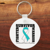 子宮頸がんを克服した戦士 キーホルダー (正面)