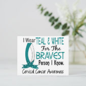 子宮頸がんを知っている中で最も勇敢な人 ポストカード (スタンド正面)