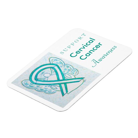 子宮頸がんエンジェル認識度リボン磁石ギフト マグネット (左側)