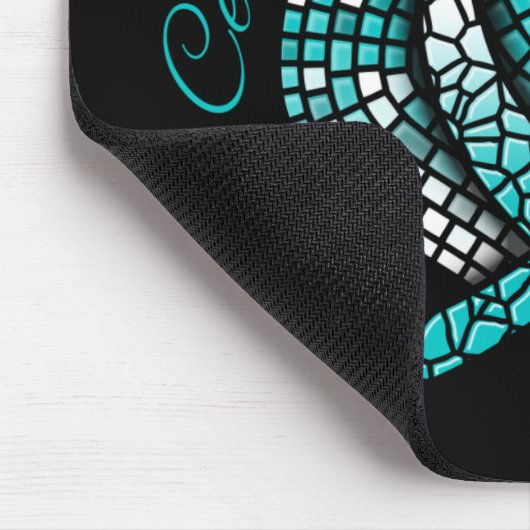 子宮頸がんモザイクハート帯 マウスパッド (コーナー)