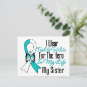 子宮頸がんリボンマイヒーローマイシスター ポストカード (スタンド正面)