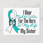 子宮頸がんリボンマイヒーローマイシスター ポストカード (正面)