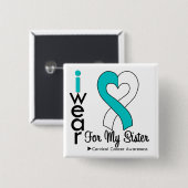 子宮頸がんリボン支援姉 缶バッジ (正面&裏面)