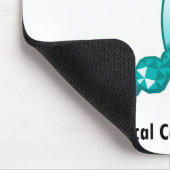 子宮頸がん生存者の宝石リボン マウスパッド (コーナー)