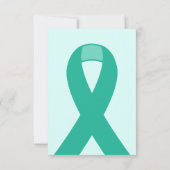 子宮頸がん認識度フローラティール(緑がかった色)帯 サンキューカード (裏面)