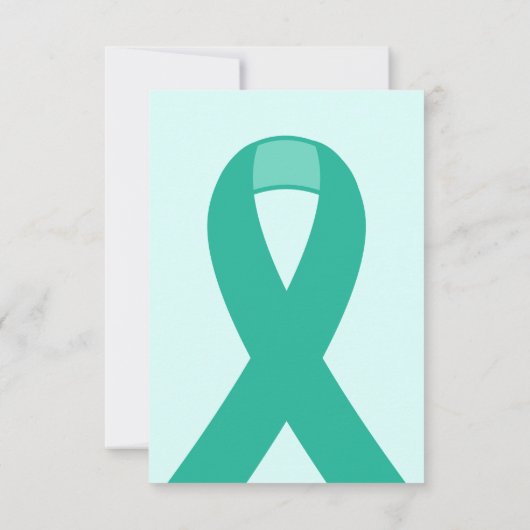 子宮頸がん認識度フローラティール(緑がかった色)帯 サンキューカード (裏面)