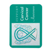子宮頸がん認識度リボンエンジェルギフトマグネット マグネット (縦)