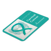 子宮頸がん認識度リボンエンジェルマグネット マグネット (左側)