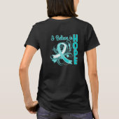子宮頸がん認識度信じI in hope Tシャツ (裏面)