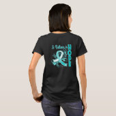 子宮頸がん認識度信じI in hope Tシャツ (裏面フル)