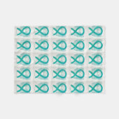 子宮頸がん認識度帯フリースブランケット フリースブランケット (正面(横))