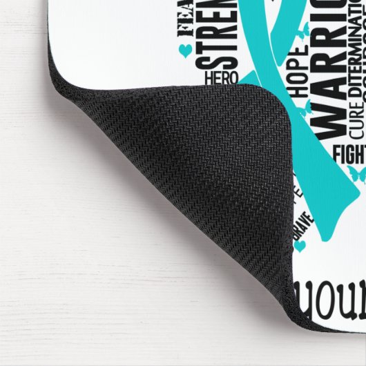 子宮頸がん認識度月のリボンギフト マウスパッド (コーナー)