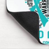 子宮頸がん認識度月のリボンプレゼント マウスパッド (コーナー)