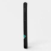 子宮頸癌・のティール(緑がかった色)の白いリボン3 Case-Mate iPhoneケース (裏面/左)