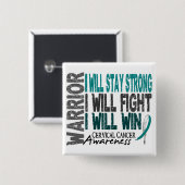 子宮頸癌・の戦士 缶バッジ (正面&裏面)