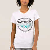 子宮頸癌・の種族のリボン Tシャツ (正面)