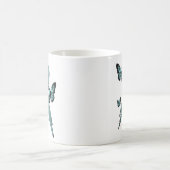 子宮頸癌・の認識度のリボン コーヒーマグカップ (中央)