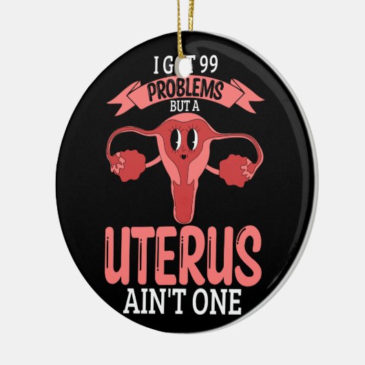 子宮99問題が子宮Ain_tワンヒステリシス セラミックオーナメント (左)