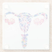 子宮 ガラスコースター (裏面)