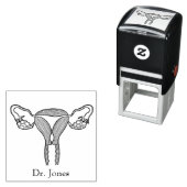 子宮、ヒト臓器自筆ゴム印 セルフインキングスタンプ (インサイチュ)