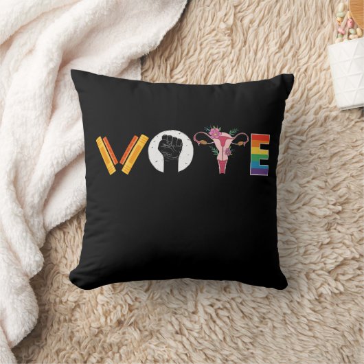 子宮 LGBT サポート VOTE 書籍 クッション (ブランケット)